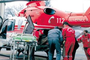 Muscelean luat cu elicopterul SMURD