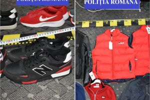 FOTO. Razie în pieţe! Haine şi încălţăminte contrafăcute, confiscate de poliţiştii sătmăreni