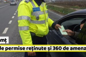 Neamţ: 24 de permise reţinute şi 360 de amenzi în weekend