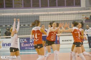 FOTO: Volei Alba Blaj – VK UP Olomouc 3-0 | Vicecampioana Europei, în turul al treilea, unde o aşteaptă Allianz MTV Stuttgart