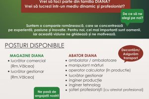 Posturi disponibile la SC Diana SRL