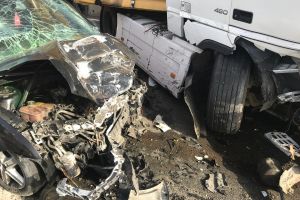 FOTO: Șoferi din Gorj, implicaţi într-un accident la Mehedinţi