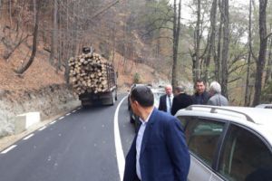 Drumul judeţean e tocmai bun pentru… camioanele cu lemne