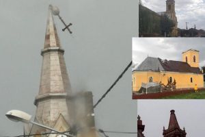 Imaginile APOCALIPSEI, la Arad! Biserici DISTRUSE de furtună (FOTO)