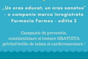 În zilele de 5 – 6 noiembrie 2018: Farmacia „FARMEX” Cugir va organiza un nou eveniment de prevenţie şi conştientizare a stării de sănătate