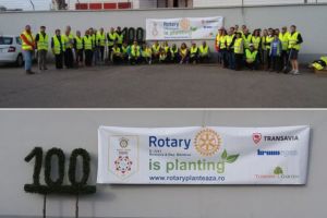 FOTO / VIDEO: Rotary plantează, a IV-a ediţie. S-au plantat 100 de arbori, la ieşire din Sebeş spre Alba, pentru a marca drumul celor care au venit acum 100 de ani la Marea Unire