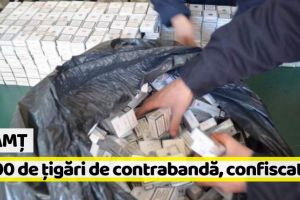 Neamţ: 9.600 de ţigări de contrabandă, confiscate de poliţişti