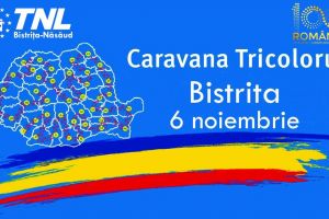 ”Caravana Tricolorul” ajunge la Bistriţa: Drapel de 30 de metri pe pietonal