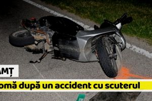 Neamţ: Accident cu scuterul. Doi tineri răniţi, unul în comă