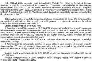 Lansarea proiectului  ”Creşterea competitivităţii şi diversificarea producţiei la ...