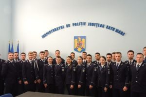 FOTO. Forţe proaspete în Poliţie: 52 de absolvenţi şi-au început cariera la IPJ Satu Mare