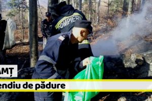 [FOTO] Neamţ: Misiunea de stingere a incendiului de pădure se desfăşoară şi astăzi