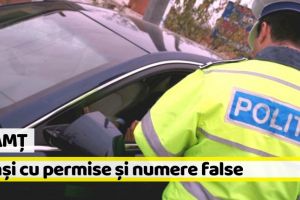 Neamţ: Șoferi inconştienţi, prinşi cu permise şi numere de înmatriculare false