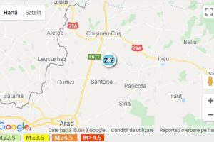 Cutremur cu magnitudinea 2,2 in judetul Arad