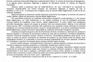 Comunicat de presa:EFICIENTIZAREA ENERGETICA A ȘCCLII GENERALE NR.2 - COMUNA MIHAIL KOGALNICEANU, JUDETUL  CONSTANTA