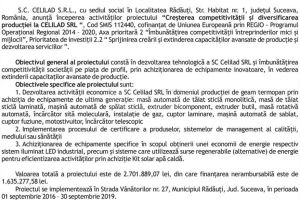 Lansarea proiectului  ”Creşterea competitivităţii şi diversificarea producţiei la ...