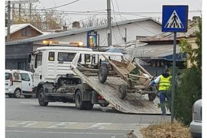 SGU a spart gheata. Prima caruta ridicata de pe strada dupa intrarea in vigoare a hotararii CL