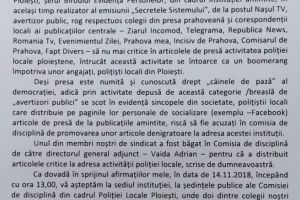 Comunicat Pro Lex Prahova