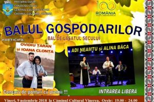 Balul Gospodarilor: Bal de lăsatul secului, la Căminul Cultural din Vinerea – Cugir