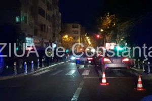 Imagini de la eveniment. Accident rutier pe strada Primaverii din municipiul Constanta. Un pieton a fost ranit (video)   