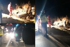FOTO/VIDEO/UPDATE| Accident MORTAL pe DN 1, la Oiejdea: Un tânăr de 25 de ani, care conducea o maşină înmatriculată în Germania, a murit