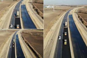 VIDEO Autostrada Sebeş-Turda, lotul 1: Asfaltări între sensul giratoriu de la Lancrăm şi podul peste râul Sebeş