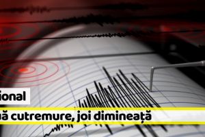 Naţional: Două cutremure de peste 3 pe Richter, joi dimineaţă