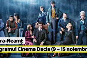 Piatra-Neamţ: Hai la FILM! Programul Cinema Dacia în perioada 9 – 15 noiembrie