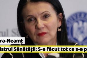 Piatra-Neamţ: Ministrul Sănătăţii, după decesul lui Alexandru: „S-a făcut tot ce s-a putut”