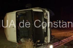  UPDATE. Accident rutier la iesire din Ovidiu, in zona Celsy. O masina rasturnata. Doua victime  (galerie foto+video)    