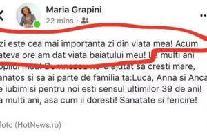 Maria Grapini, o nouă GAFĂ pe Facebook: Acum câteva ore am dat viaţă băiatului meu!