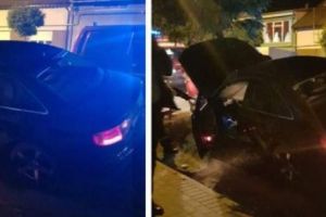 O maşină de lux, a distrus două case în urma unui accident