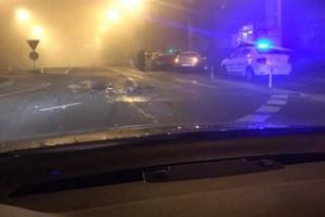 Accident încheiat cu scandal, în Mănăştur. Un şofer beat a fost imobilizat de poliţişti FOTO