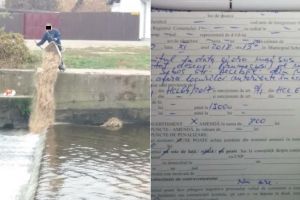 FOTO, ȘTIREA TA. Bărbat amendat după ce a ”confundat” groapa de gunoi cu râul Sebeş