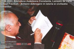 #Dobrogeaetnica: Armenii nu risipeau truda lor prin baruri sau cazinouri si nici nu faceau investitii in afara tarii“. Simion Tavitian, de azi, in Biblioteca Virtuala ZIUA de Constanta