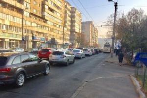 Haos în trafic în Mănăştur, marţi dimineaţă FOTO