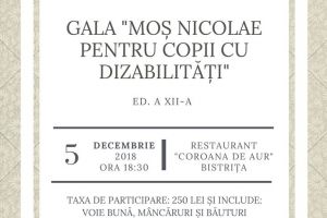 Gala “Moş Nicolae pentru copii cu dizabilităţi”, 5 decembrie, ediţia a XII-a