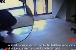 S-a făcut de râs în toată ţara: Primar, prins când fura dintr-un hotel din Băile Felix (VIDEO)