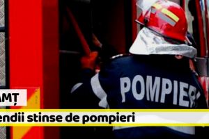 Neamţ: Incendii în Roznov şi Răuceşti, stinse de pompieri