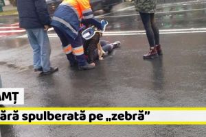 Neamţ: Tânără spulberată pe „zebră”. Șoferul a trecut pe roşu (FOTO)