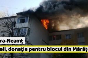 Piatra-Neamţ: Gigi Becali, donaţie pentru acoperişul blocului afectat de explozie