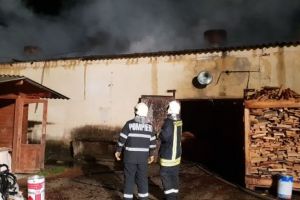 Incendiu la o fabrică de mobilă din Prejmer