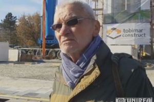 VIDEO: Mihai Buculei: Mai sunt 2-3 zile şi încheiem construcţia Monumentului. Noroc că ţine Dumnezeu cu noi.
