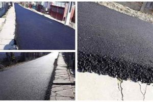 FOTO ȘTIREA TA: Lucrările de asfaltare din Cetatea de Baltă făcute fără nici o logică. Constructorul a ridicat prea mult cota drumului iar oamenii nu mai pot intra cu maşinile în curţi