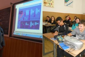 FOTO: Aniversarea radiofoniei româneşti, la Liceul Teoretic Teiuş. Elevii au ascultat primele cuvinte ale cosmonautului rus Iuri Gagarin captate din spaţiu prin unde radio