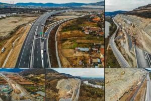 VIDEO: Pe autostrada A1, Lugoj-Deva, după realizarea conexiunii la nodul Șoimus, antreprenorul „atacă cu toate forţele” Dealul Liliecilor