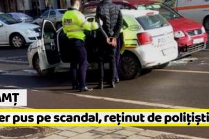 Neamţ: Șofer scandalagiu, a produs un accident rutier şi a încercat să fugă