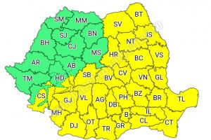 Dâmboviţa sub avertizare Cod Galben din această seară