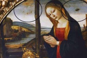 Este aceasta o dovadă a existenţei extratereştrilor?  Pe fundalul unei picturi din secolul 15 se văd obiecte stranii. Foto în articol
