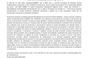 Anunt de presa: Inﬁintare structura de cazare turistica tip pensiune P+2 si alimentatie publica tip bistro